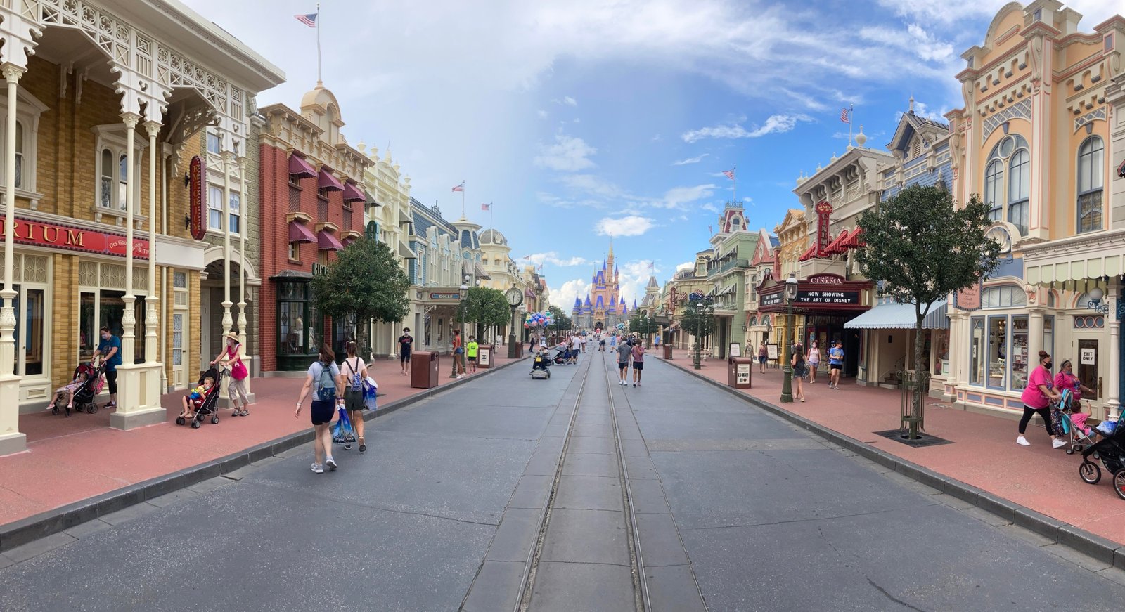 A quiet Main Street USA Scene